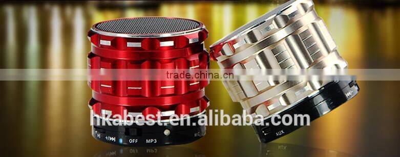 AI65077 Portable Mini Bluetooth Speakers,Metal Steel Wireless Smart Hands Free subwoofer Speaker For Mobile Phone