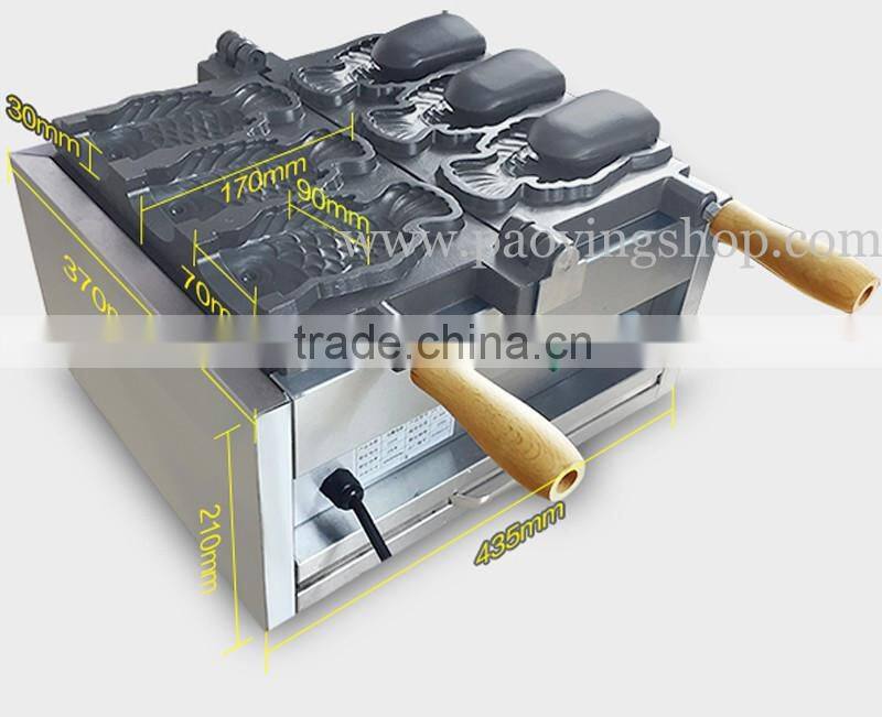 (3 in 1) 3pcs Commercial Use Non-stick 110v 220v Electric Icecream Taiyaki Baker + Batter Dispenser + Stuffing Scoop