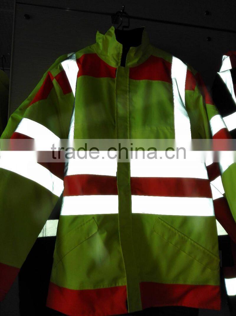 Fluorescent Flame retardant reflective trim tape
