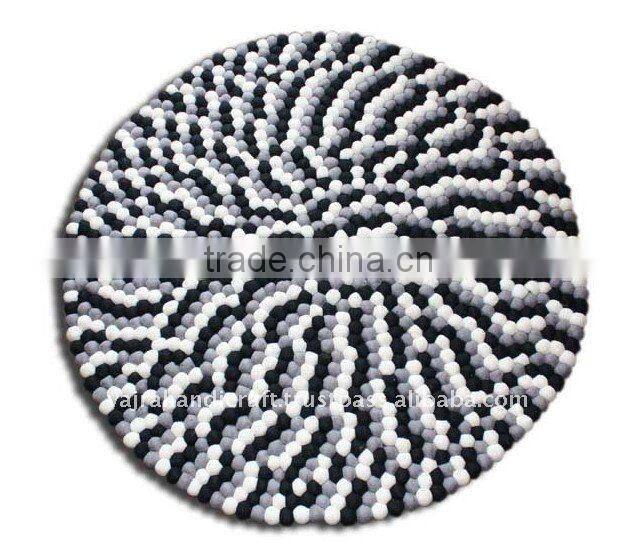 Nepal Hand Made Round Colorful Babies Felt Carpets and Rugs