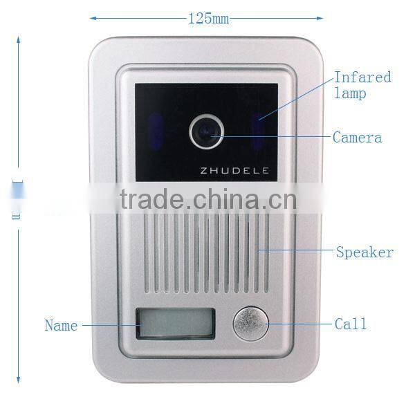 New Video DoorPhone 1 IN 1 Intercom System 7 Inch Screen Monitor Unlocking Hands-Free Intercommunication Night Vision Camera