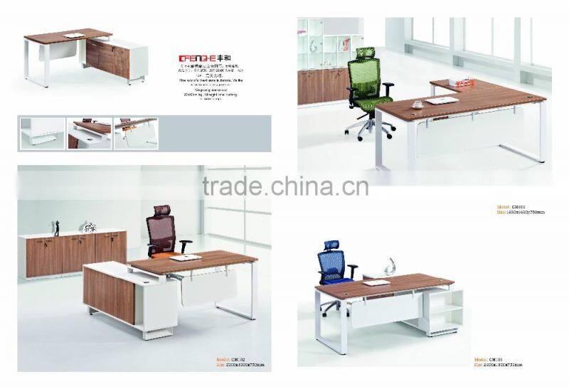 Wood panel style office furniture computer desk