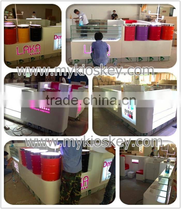 nail bar kiosk for manicure table in mall