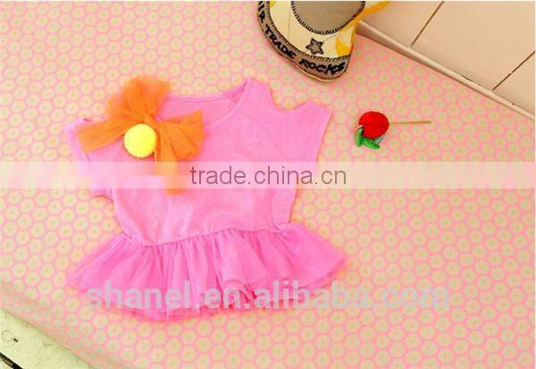 kids girls flower t shirt of simple design