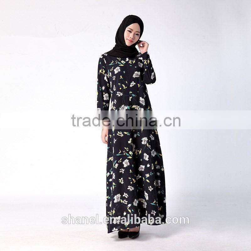 new arrival floral muslim women abayas islamic clothing