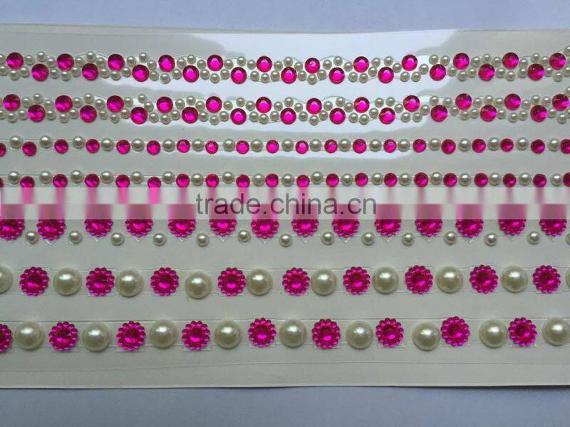 glitter self adhesive crystal rhinestone sticker sheets