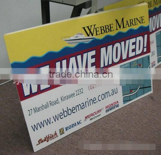 2015 New design corrugated pp coreflute signs