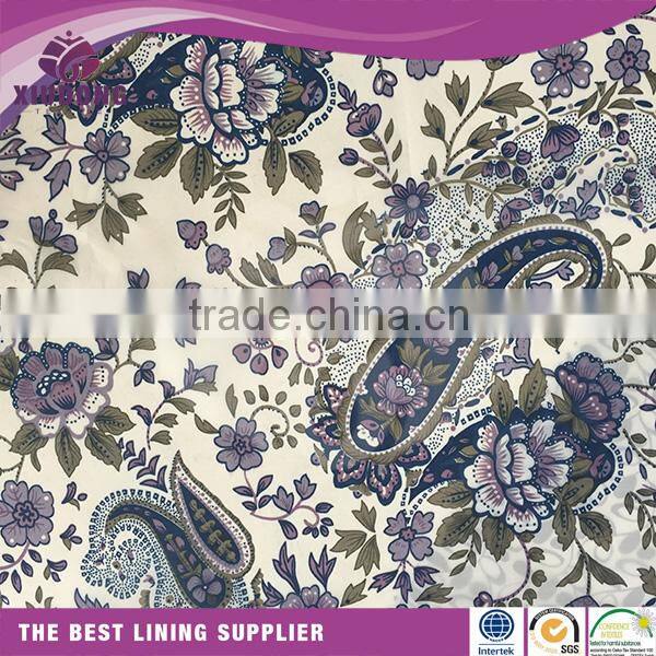 100 polyester paisely garment fabric,xiudong textile paisely lining fabric