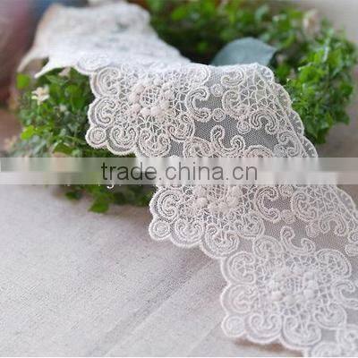 high quality fashion embroidery lace fabric wholesale lace trim