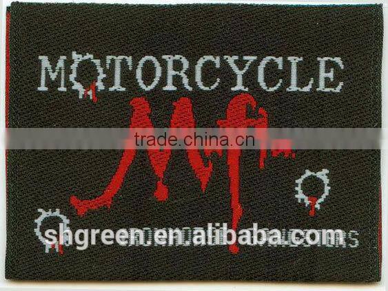 black woven label,brand logo clothing patch with sewing
