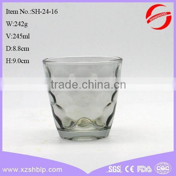 Top selling fancy 245ml glass coffee cup for promition
