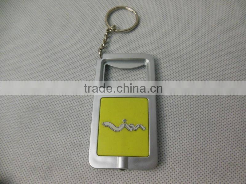Promotional flashing led bottle opener keychain