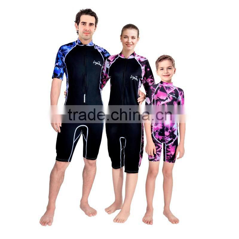 Shorty one piece children's UV protection lycra rash guard C1606