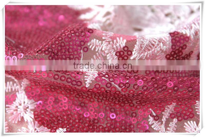 2016 Hot sale treedy flower poly embroidery guipure lace fabric for new dress