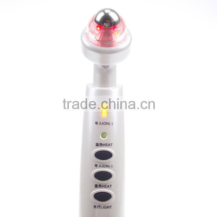 portable ion eye care device with infrared LED for removal crow's feet wrinkles skin tightening eye massage