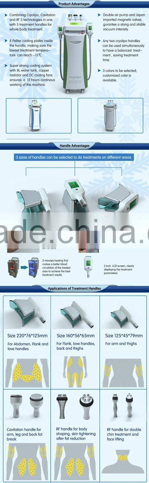 Most advanced 1800W cool tech slimming cryotherapy cellulite removal machine