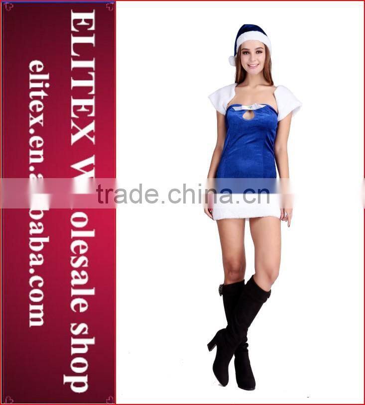 High-quality wholesale hot fashion unique woman blue christmas snowman costume
