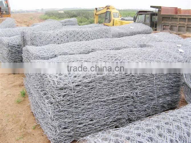 Cheaper Galvanized gabion box for guide of water or flood