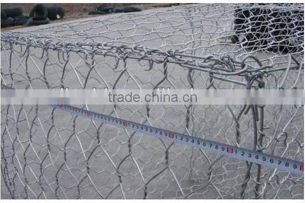 80*100 hexagonal galvanized gabion mesh for protecting river bank