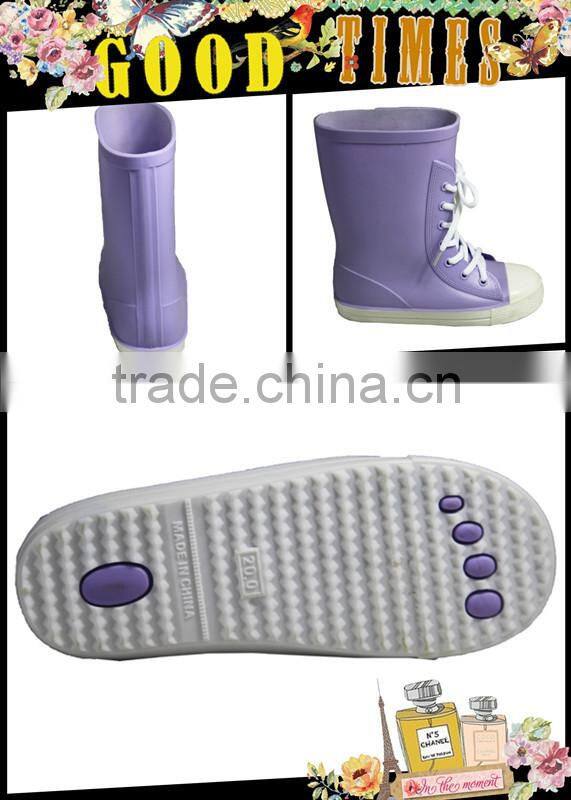 Girls Cheap Lightweight Shoes Lace Rain Boots