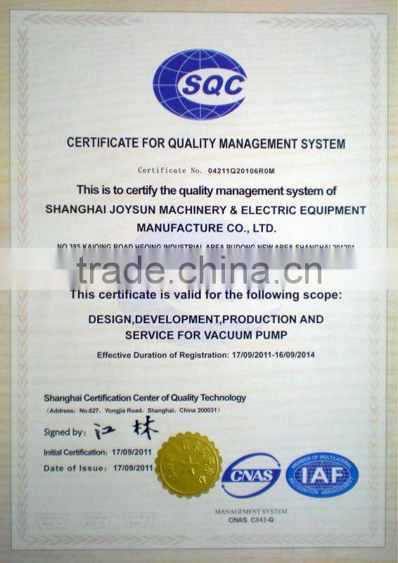 Single-stage rotary vane vacuum pump