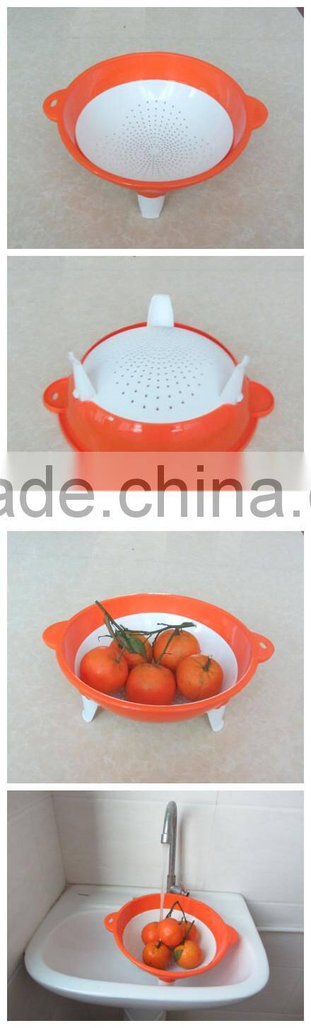 plastic sieve basket for wash or storage fruit/vegetable