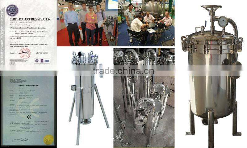 New design CE certifications SUS304 SUS316L tubular stainless steel filter housing