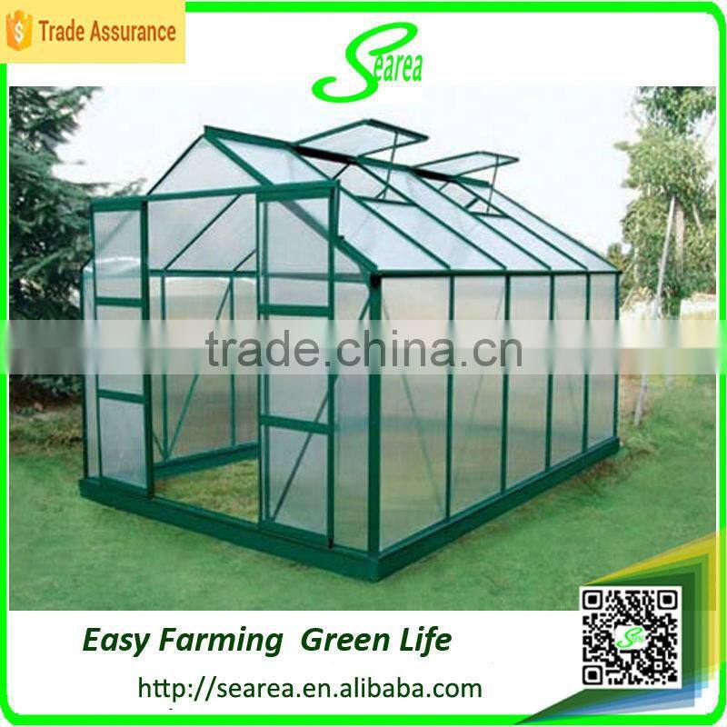 Hot sale single tunnel polycarbonate greenhouse