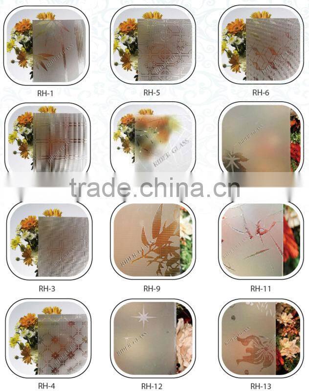 6mm 6.5mm 7mm Clear Wired Figured Glass with CE ISO9001