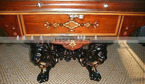 Classical Antique carving wooden pool table, snooker table,billiards,MOQ:1PCS(B68002)
