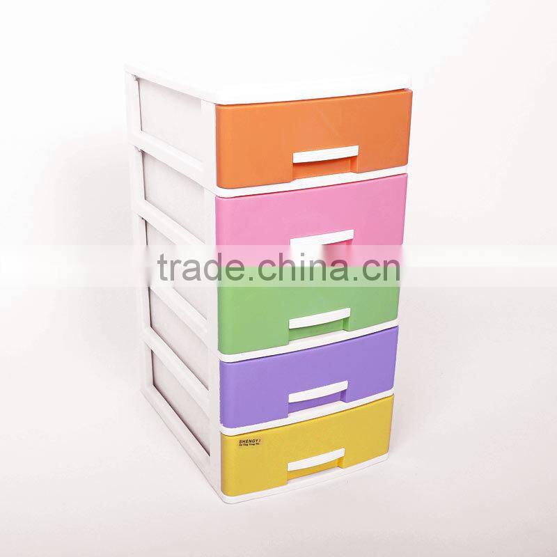 plastic five color bedroom furniture drawer