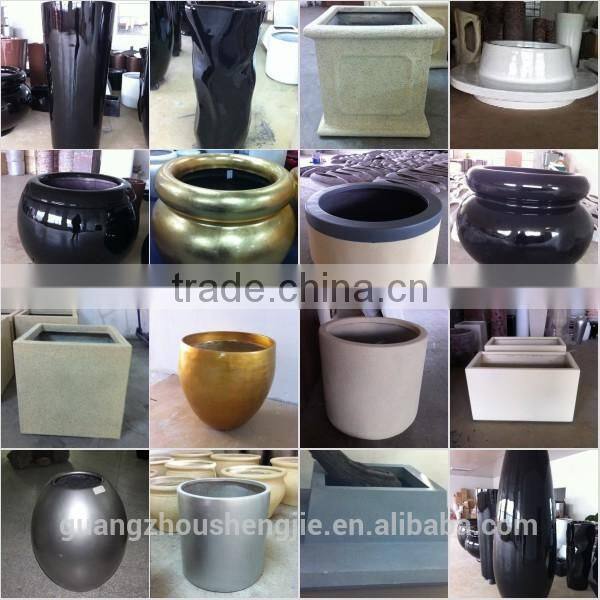 SJWS2014070902 GUANGZHOU manufacturer hot sell large big fiberglass outdoor used decorative tree pot