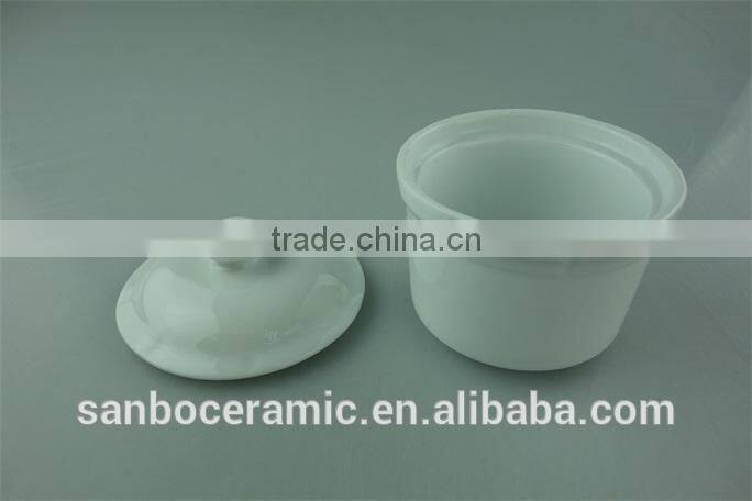 Cheap White Ceramic SoupTureen Jar with Cover