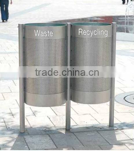 Arlau outdoor park waste bin stainless steel