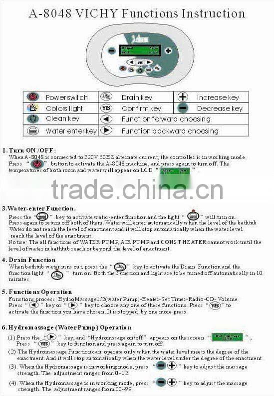 Vichy Shower Spa therapy Salon table shower massage beauty equipment DS-14-A8048