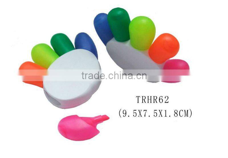 Hand shaped 5 in 1 highlighter pen