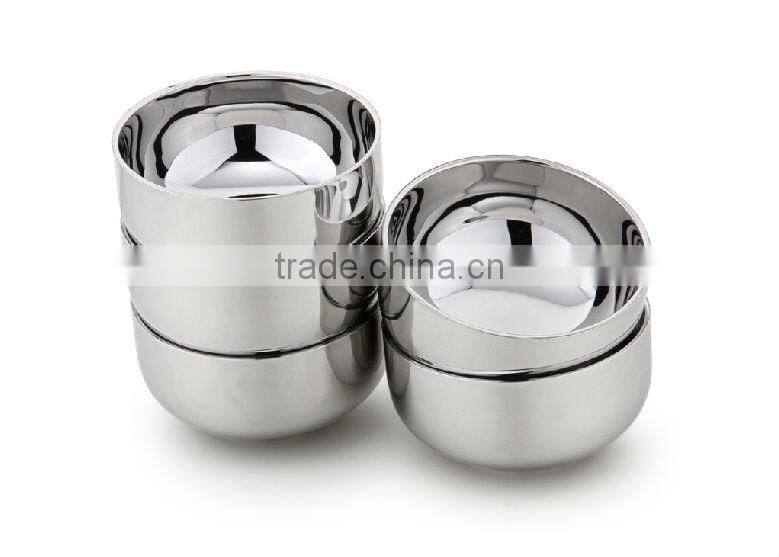 stainless steel double-layers Korea-style bowl