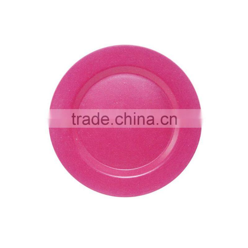 Good quality Popular Bamboo Fiber Melamine Round Dinner Plate