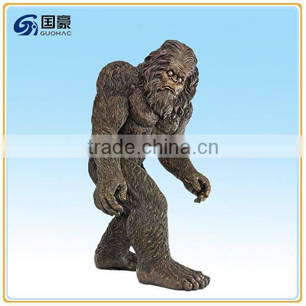 Garden jungle wildlife fiberglass silverback gorilla statue