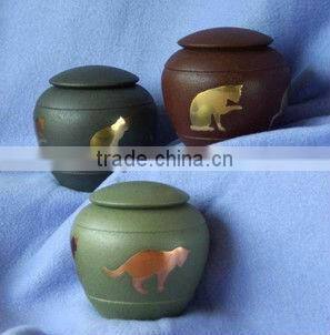 Funeral supplies ceramic pet urn for pet ashes