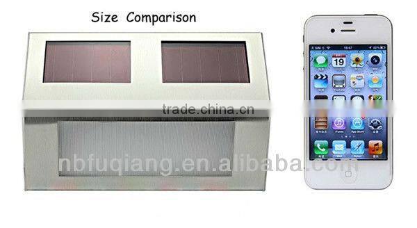FQ-529 modern wall mounted stainless steel garden solar stair step lights with CE and ROHS certificates