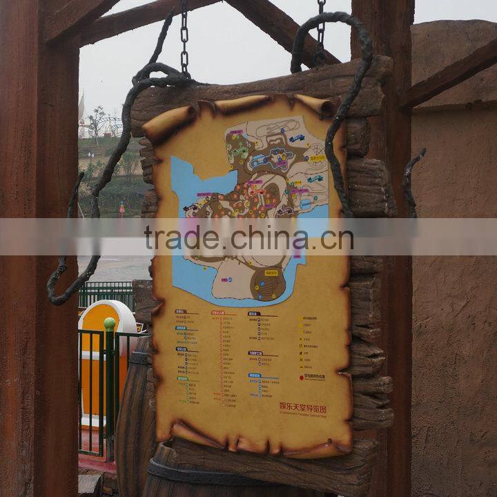 Life size snake with logo decoration for zoo or theme park