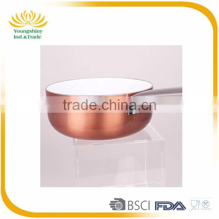 3PCS pot cooking cookware set with white ceramic coating