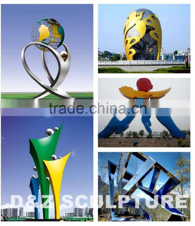 Large size metal skull decoration stainless steel sculptures