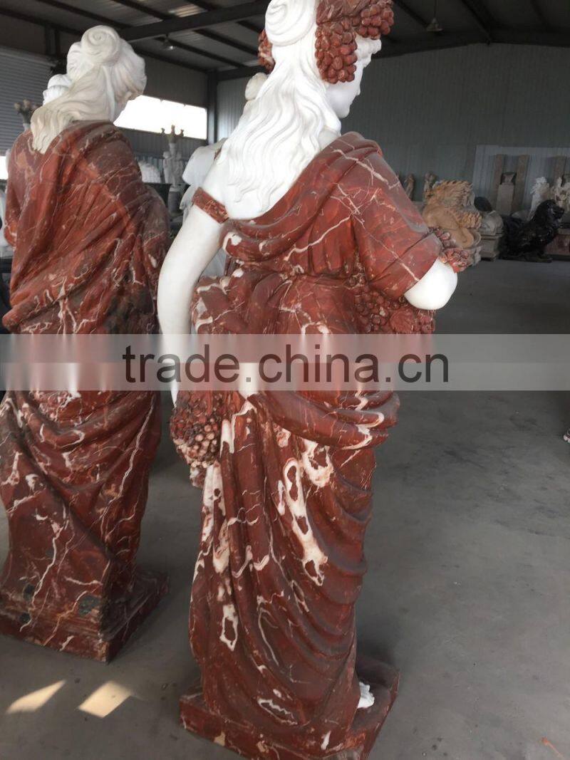 Natural red blood marble