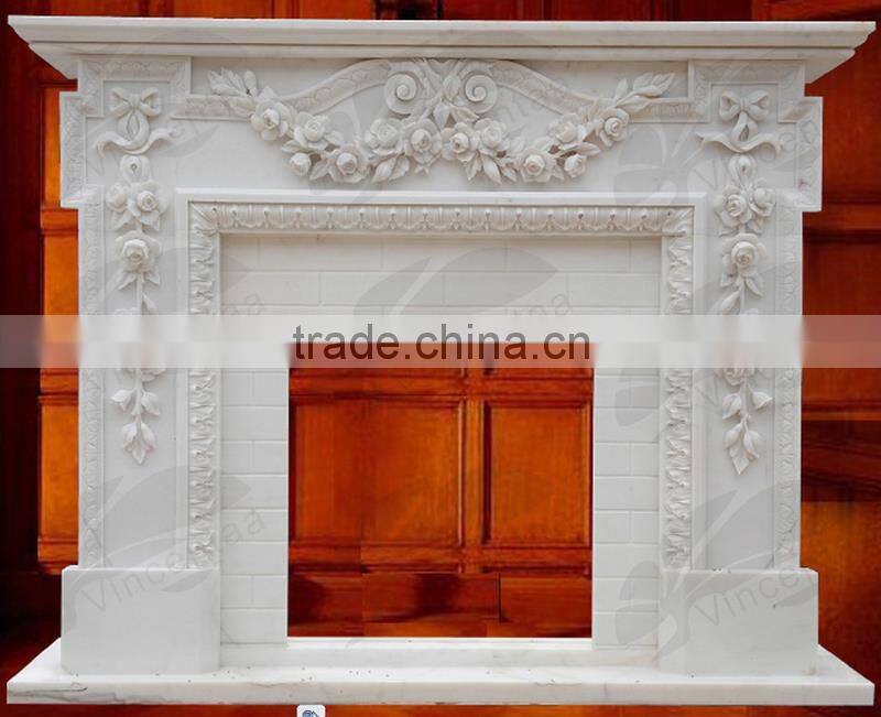 High Quality Antique Marble Fireplace Mantels For Sale with low price