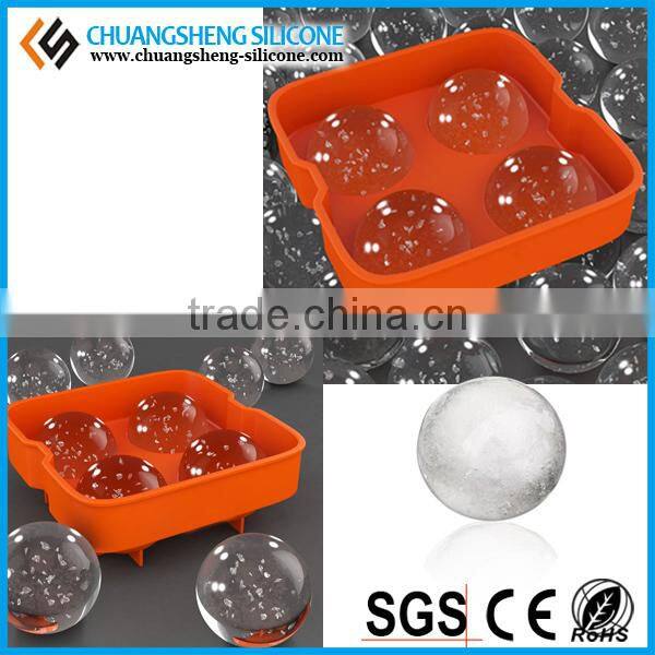 4pcs ball set silicone ice cube maker