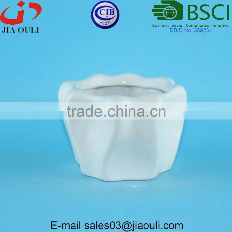 Ceramic Succulent Planter Pots with Matte Grayscale Finish, Succulent Desktop Flower pot