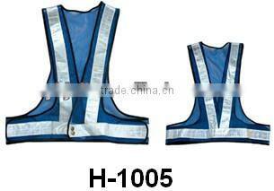 Wholesale fabric for safety vests, high visibility blue safety vest