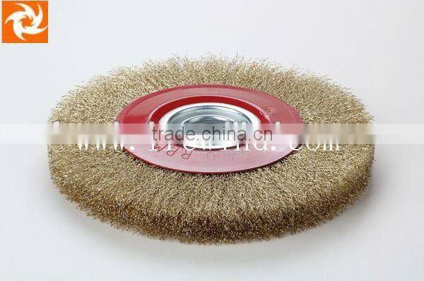 wide face wheel brush/crimped wire brush/cleaning brush